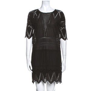 Ulla Johnson Eyelet Black Mini Dress Size 2